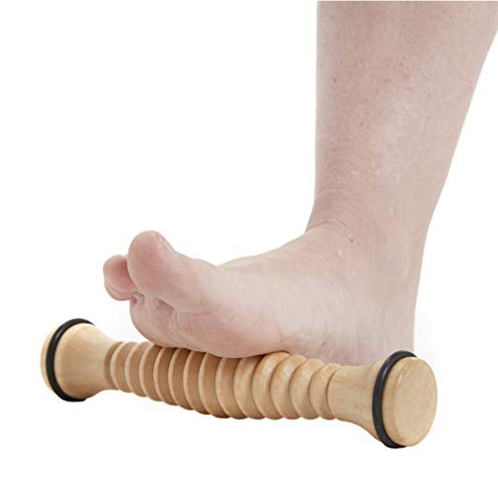 Reflexology Foot Roller - Деревянный массажер для тела, спины, деревянный