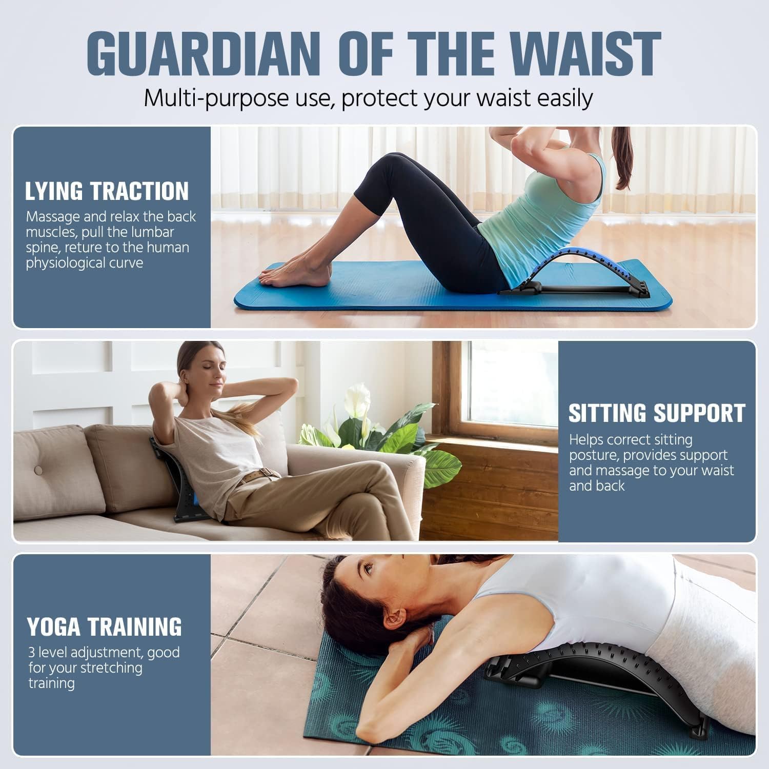 Многоуровневое устройство для  – обзор и цена Back Stretcher Lumbar