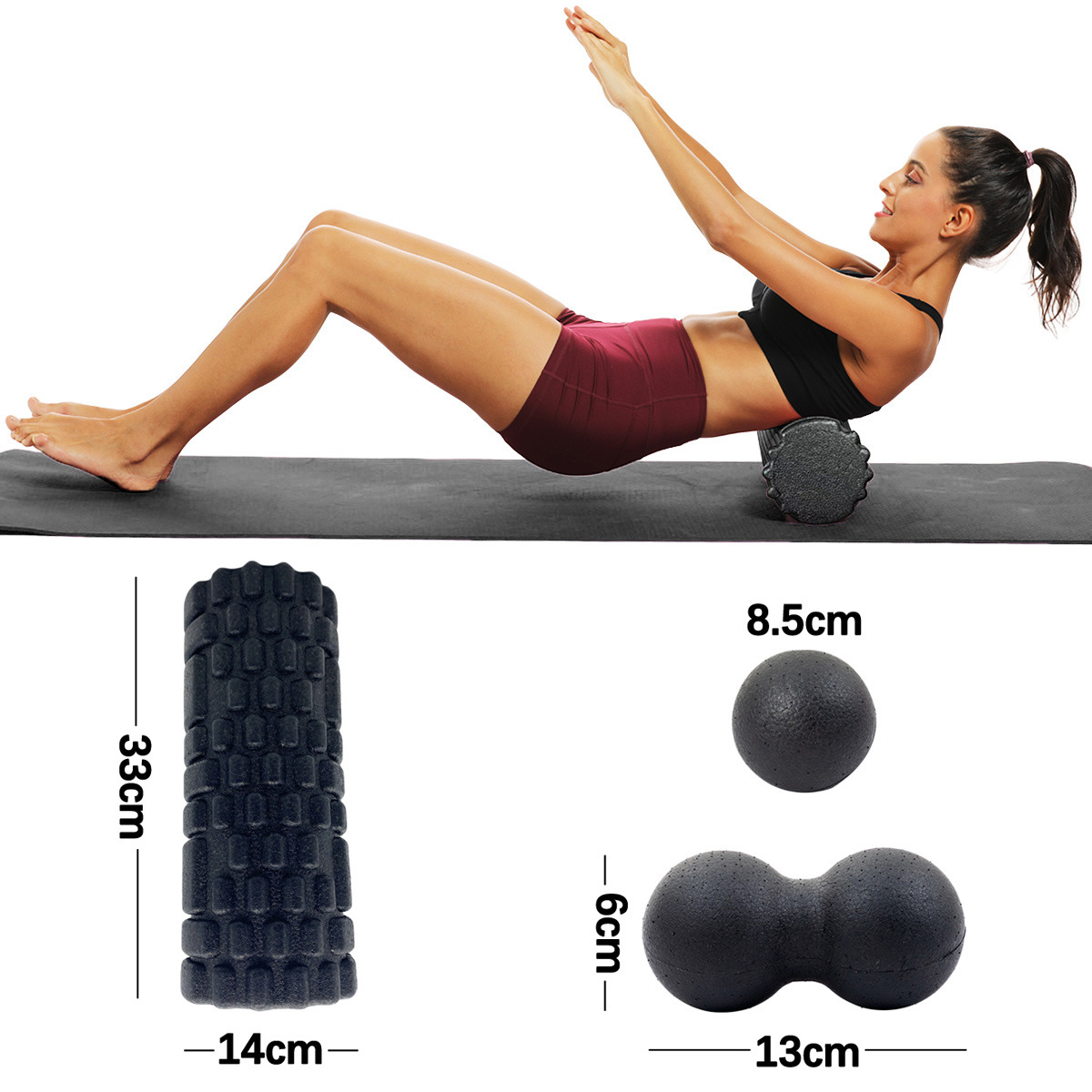 3 шт., роликовый массажный шар – обзор и цена Foam Roller Trigger Point